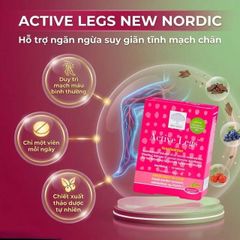 Viên uống hỗ trợ điều triị suy giãn tĩnh mạch chân Active Legs New Nordic (15 viên)