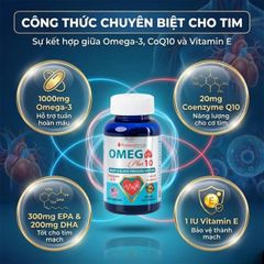 Viên uống giúp chống oxy hóa, hỗ trợ tốt cho tim mạch Omega Plus 10 Vitamins For Life (60 viên)