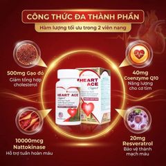 Viên uống hỗ trợ sức khỏe tim mạch, ổn định nhịp tim Heart Ace Support Vitamins For Life (30 viên)