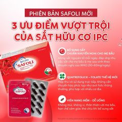 Sắt Hữu Cơ Bổ Sung 5MTHF Sắt Avisure Safoli New Cho Bà Bầu & Sau Sinh