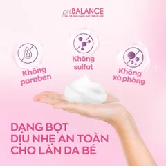 Dung dịch vệ sinh Ph Balance Baby cho bé trước tuổi dậy thì giúp khử mùi,giảm ngứa làm mềm và giữ ẩm
