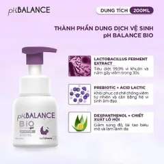 Bọt Vệ Sinh Nữ pH.BALANCE Bio Intimate Gel Giảm Ngứa, Khử Mùi, Làm Dịu Kích Ứng Bảo Vệ Da
