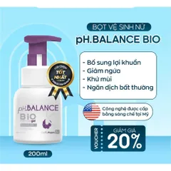 Bọt Vệ Sinh Nữ pH.BALANCE Bio Intimate Gel Giảm Ngứa, Khử Mùi, Làm Dịu Kích Ứng Bảo Vệ Da