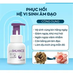 Bọt Vệ Sinh Nữ pH.BALANCE Bio Intimate Gel Giảm Ngứa, Khử Mùi, Làm Dịu Kích Ứng Bảo Vệ Da