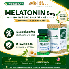 Viên uống Hỗ trợ giấc ngủ  Nature's Bounty Melatoni n (60 viên) giúp ngủ sâu giấc, thư giãn giảm căng thẳng