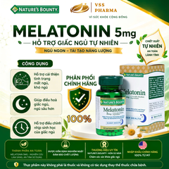 Viên uống Hỗ trợ giấc ngủ  Nature's Bounty Melatoni n (60 viên) giúp ngủ sâu giấc, thư giãn giảm căng thẳng