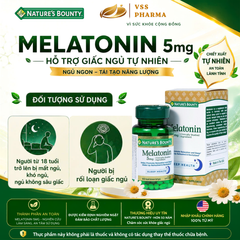 Viên uống Hỗ trợ giấc ngủ  Nature's Bounty Melatoni n (60 viên) giúp ngủ sâu giấc, thư giãn giảm căng thẳng