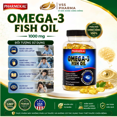 Viên uống Dầu cá  Pharmekal omega 3 fish oil 1000mg - Hỗ trợ trí não và thị lực (H100 viên)