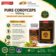 Viên uống Đông Trùng Hạ Thảo Pharmekal - Tăng cường sức khỏe, hỗ trợ sức đề kháng (H60 viên)
