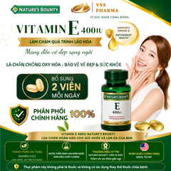 Thực phẩm bảo vệ sức khỏe Vitamin E 400UI Nature's Bounty (lọ 30 viên)
