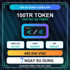 Codex API 100 Triệu Token - Sử Dụng 7 Ngày