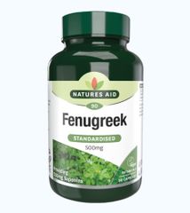 [Nhập khẩu] Thực phẩm bảo vệ sức khỏe Fenugreek Natures Aid hỗ trợ lợi sữa, tăng tiết sữa (Hộp 90 viên)
