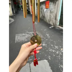Chuông gió 6 thanh Trơn Dài 144cm, thanh chuông 54cm - Đồng nguyên chất Decor