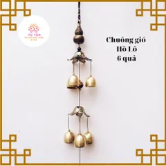 (Chọn mẫu) Chuông gió kim loại 6 quả chuông hoá giải năng lượng xấu - Hợp kim đồng 791863