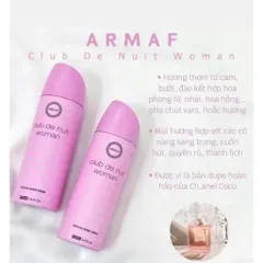 Xịt thơm toàn thân Armaf Club De Nuit Woman/Limoni/Le Parfait 200ml Chính hãng 793016