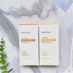 Kem Chống Nắng Innisfree SPF50 PA++++ giúp dưỡng ẩm nâng tone, dưỡng da Tone Up Watering/ Triple-Shield 50ml 793140
