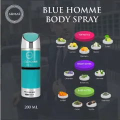 Xịt thơm toàn thân Armaf Blue Homme Body Spray 200ml thơm mát Chính hãng 793160