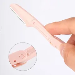Set 3 cây Dao cạo lông mày dạng gấp gọn bằng thép không gì an toàn dễ sử dụng 793193