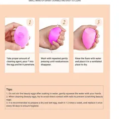 HOT 1 Mút make up Hình Quả Trứng/Giọt Nước mềm dẻo hoàn toàn có thể dùng Khô/Ướt 793322