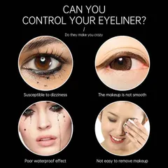HOT Bút Kẻ Mắt Dạng Lỏng black color Nhanh Khô Chống giột nước Lâu Trôi make up Mượt Mà 793374