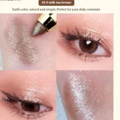 HOT Bút đánh mắt 2 đầu nhũ đa zi năng : 1 Đầu Nhũ Mắt, Một Đầu Cọ Tán Siêu Tiện Lợi 793440