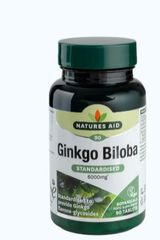 [Nhập khẩu]Thực phẩm bảo vệ sức khỏe Ginkgo Biloba Natures Aid 6000mg hỗ trợ tăng cường tuần hoàn máu (Hộp 90 viên)
