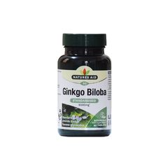 [Nhập khẩu]Thực phẩm bảo vệ sức khỏe Ginkgo Biloba Natures Aid 6000mg hỗ trợ tăng cường tuần hoàn máu (Hộp 90 viên)