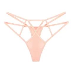 Quần Lót Lọt Khe Sexy Lưng Cao Đính Hạt Quyến Rũ Hottie - T353 Nude