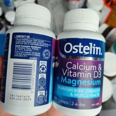 Viên uống Ostelin Calcium & Vitamin D3 + Magnesium |100 viên| Xây dựng duy trì cấu trúc xương & Củng cố mật độ xương [S/P Chuẩn Úc]