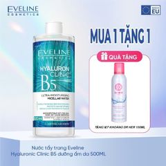 Nước Tẩy Trang Eveline Hyaluron Clinic B5 Cấp Ẩm 500ml