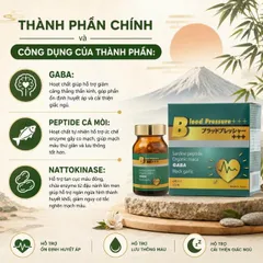 Viên uống hỗ trợ giảm nguy cơ cao huyết áp do mỡ máu cao Blood Pressure+++ Jpanwell (60 viên)