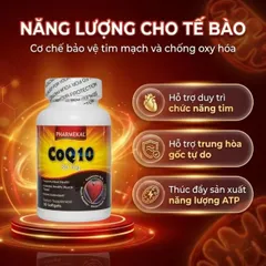 Viên uống hỗ trợ sức khỏe tim mạch, giảm cholesterol máu CoQ10 30mg Pharmekal (30 viên)
