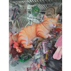 Gối ôm 3D hình mèo mướp màu cam (gối ôm thú bông) size 60cm
