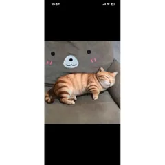 Gối ôm 3D hình mèo mướp màu cam (gối ôm thú bông) size 60cm