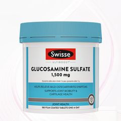 Viên uống nuôi dưỡng khớp Swisse Ultiboost Glucosamine Sulfate 1500 mg |180 viên| Tái tạo sụn khớp/Tăng dịch nhờn & Giảm đau nhức [S/P Chuẩn Úc]