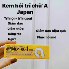 Kem Bôi Trĩ Chữ A Nội ĐỊa Nhật Bản Boraginol A 20g - Kem Bôi Hỗ Trợ Giảm Đau Rát, Sưng Ngứa