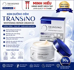 Kem Dưỡng Da Ban Đêm Transino EX Nhật Bản 35g Hỗ Trợ Ngăn Đốm Nâu, Tàn Nhang, Dưỡng Da Ẩm Mịn