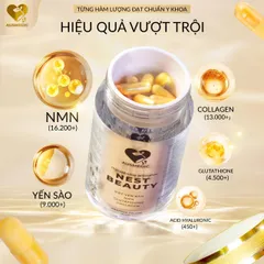 VIÊN UỐNG Nờ Mờ-Nờ 16200 HỖ TRỢ TRẺ HOÁ VÀ ĐỀU MÀU DA, GIÁM SẠM NÁM SÂU, DA CĂNG BÓNG TỰ NHIÊN -YẾN SÀO 9.000MG, Nờ Mờ-Nờ  16.200MG