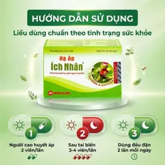 Viên hỗ trợ giảm huyết áp cao Hạ Áp Ích Nhân (4 vỉ x 10 viên)