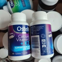 Viên uống Ostelin Calcium & Vitamin D3 +  K2 |60 viên| Kích thích tái tạo xương - Tăng mật độ xương & Giảm nguy cơ loãng xương [S/P Chuẩn Úc không tem]
