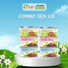 Combo 2 hộp sườn chay xào sả ớt, 2 hộp cơm tím và 2 hộp cơm lứt dinh dưỡng Tâm Minh Foods