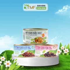 Combo 1 hộp cơm lứt, 1 hộp cơm tím, 1 hộp mít kho đậu ngự Tâm Minh Foods