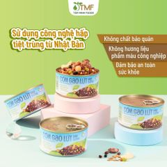 Combo 2 hộp cơm lứt, 2 hộp cơm tím, 1 hộp sườn chay sả ớt, 1 hộp mít kho đậu ngự Tâm Minh Foods