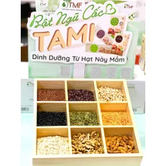 [Tặng ly sứ] Combo Hộp bột ngũ cốc nảy mầm 450g Tami 25 gói ít ngọt & Bột ngũ cốc Tamigreen 300gTÂM MINH FOODS