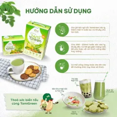 [Tặng ly sứ] Combo Hộp bột ngũ cốc nảy mầm 450g Tami 25 gói ít ngọt & Bột ngũ cốc Tamigreen 300gTÂM MINH FOODS