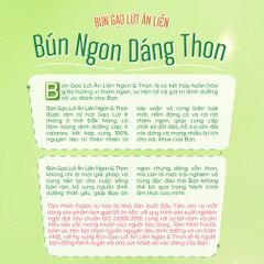 Combo mix 4 ly bún gạo lứt ăn liền NGON & THON - Vị rau củ hạt ngũ cốc & vị tảo xoắn chua cay TMF