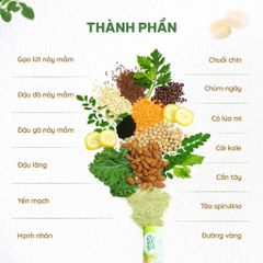 Combo hộp bột ngũ cốc nảy mầm 900g Tami 50 gói ít ngọt & Bột ngũ cốc Tamigreen 900g TÂM MINH FOODS