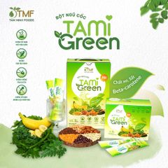Combo 1 hộp Bột ngũ cốc nảy mầm 900g Tami 50 gói không đường và 1 hộp Bột ngũ cốc Tamigreen 900g TÂM MINH FOODS