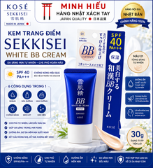 Kem BB KOSÉ Sekkisei Nhật Bản SPF40 – Nền Mỏng Mịn, Che Khuyết Điểm Tự Nhiên