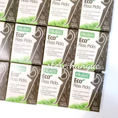 Tăm chỉ nha khoa than hoạt tính 2 in 1 Piksters Eco Floss Picks thân thiện với môi trường